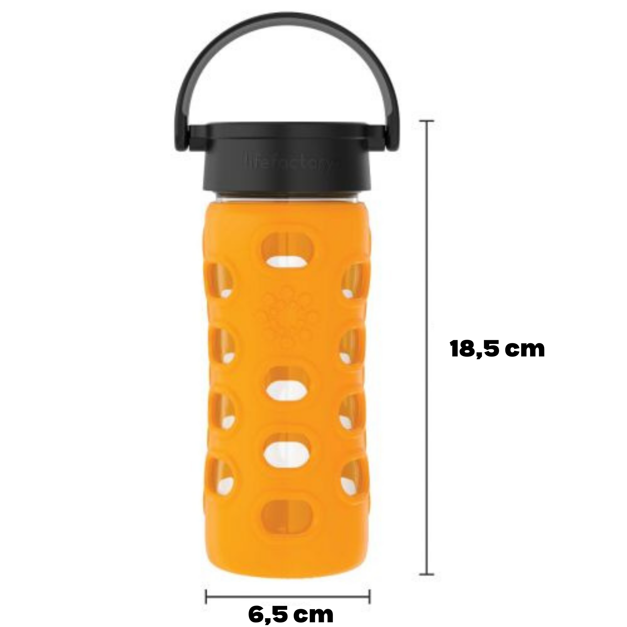 Lifefactory Sklenená fľaša v silikónovm obale Marigold