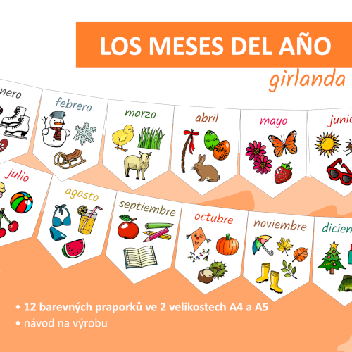Girlanda Los meses del ano