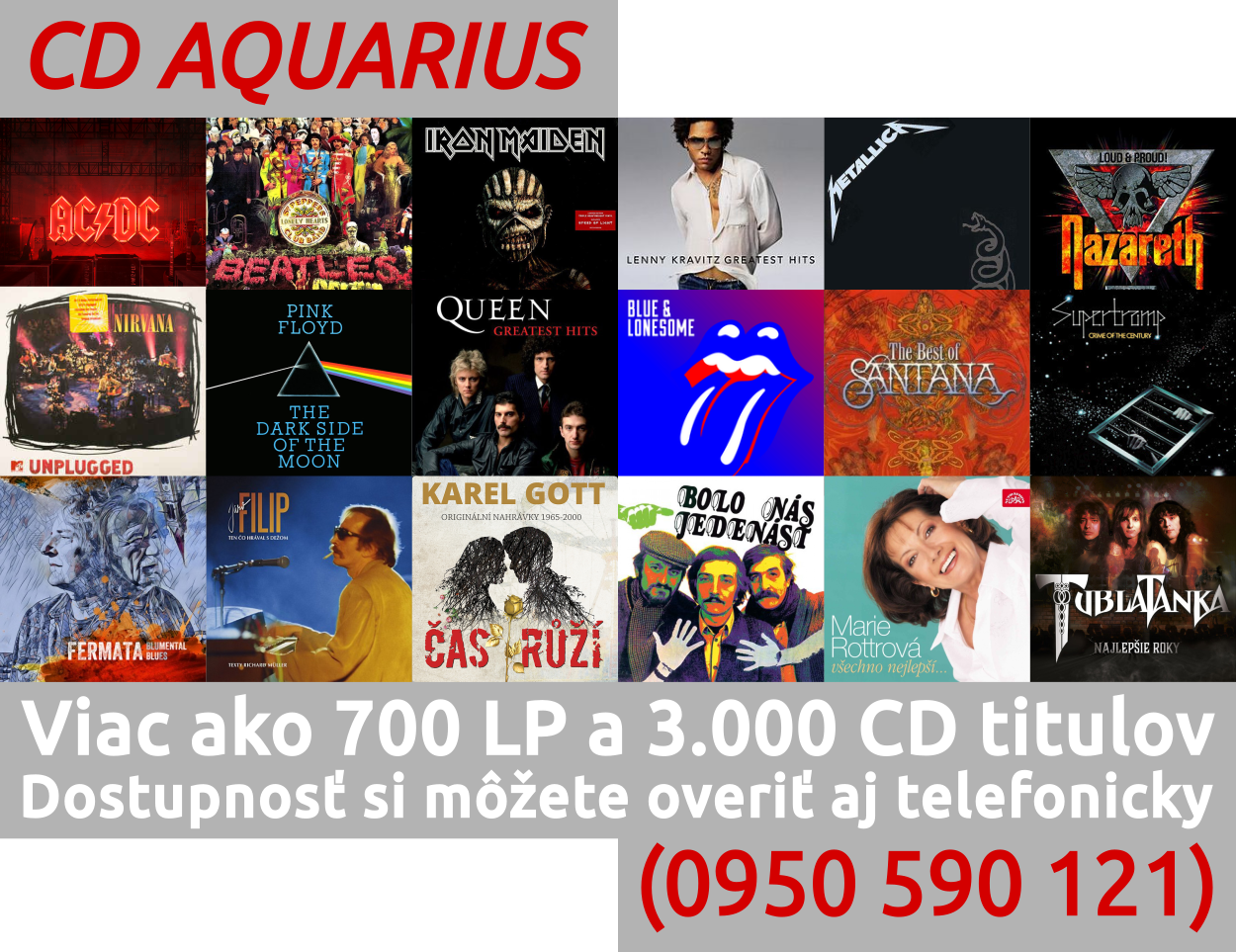 700 LP a 3000 CD titulov