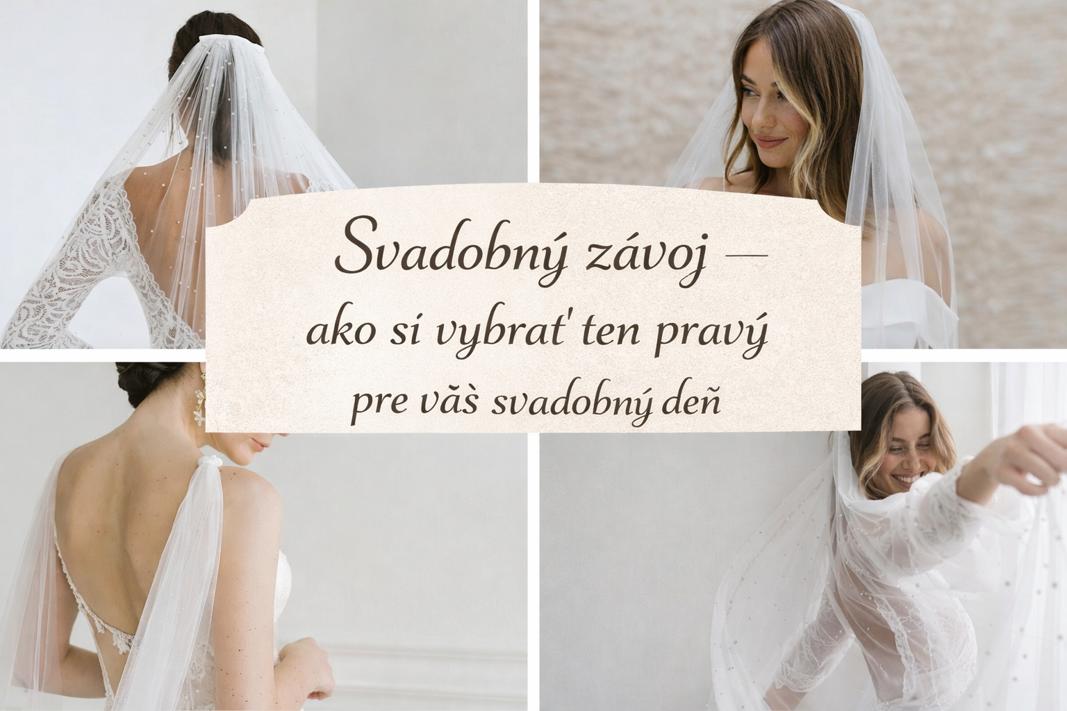 Svadobné závoje patria medzi najkrajšie doplnky nevesty. Obľúbené sú najmä jemné tylové závoje, perličkové závoje alebo dlhé romantické závoje.