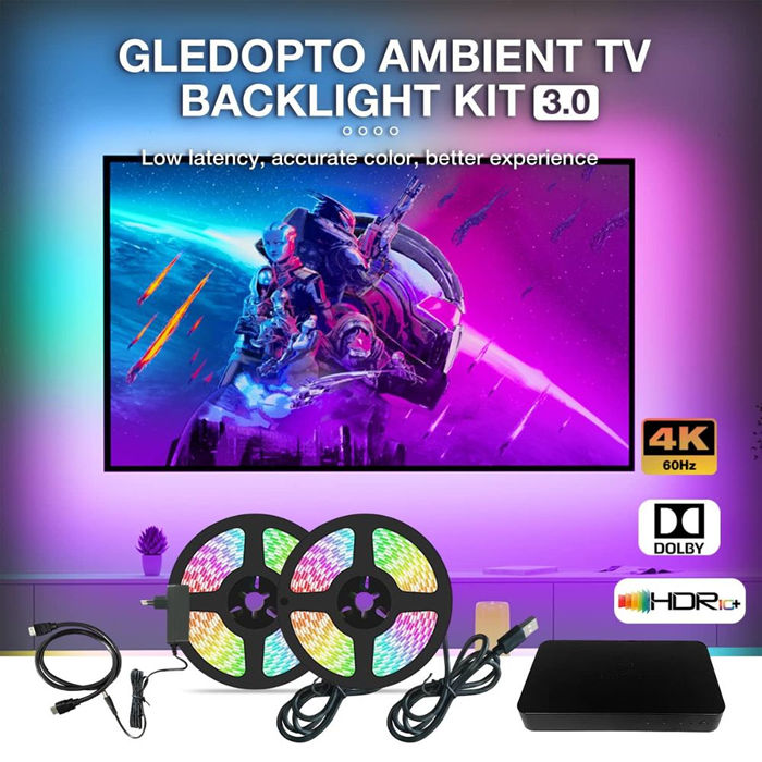 Gledopto GL-SN-003K TV synchronizácia s LED pásikom s okolitým svetlom