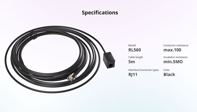 Sonoff RL560 RJ11 - Predlžovací kábel senzorov - 5m