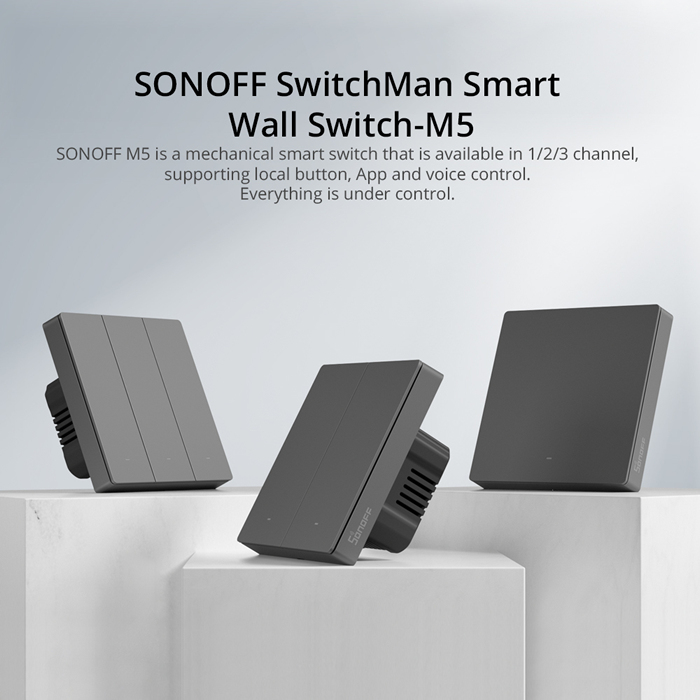 Tlačítkový vypínač SONOFF M5 80 1 kanálový