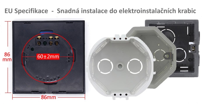 Sonoff eWeLink Dotykový Vypínač ( L + N aj bez nulového vodiča) - Čierny