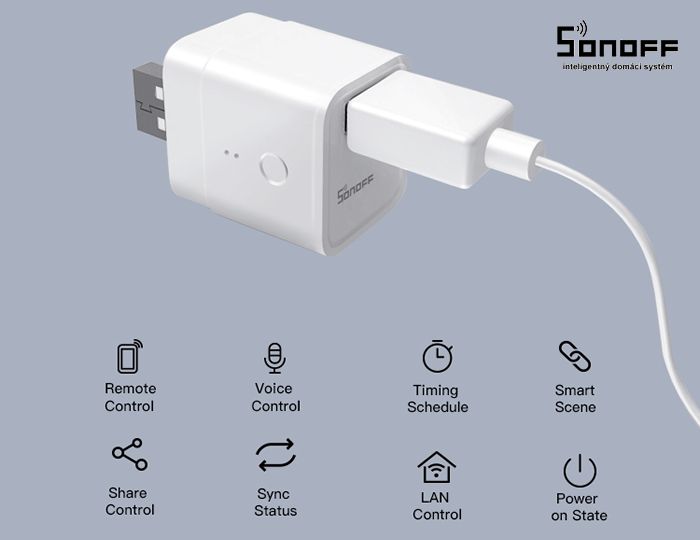 SONOFF Micro - 5V bezdrôtový USB inteligentný adaptér