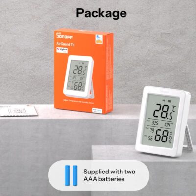 SONOFF AirGuard TH SNZB-02DR2 – 3,6” LCD senzor teploty a vlhkosti, Zigbee