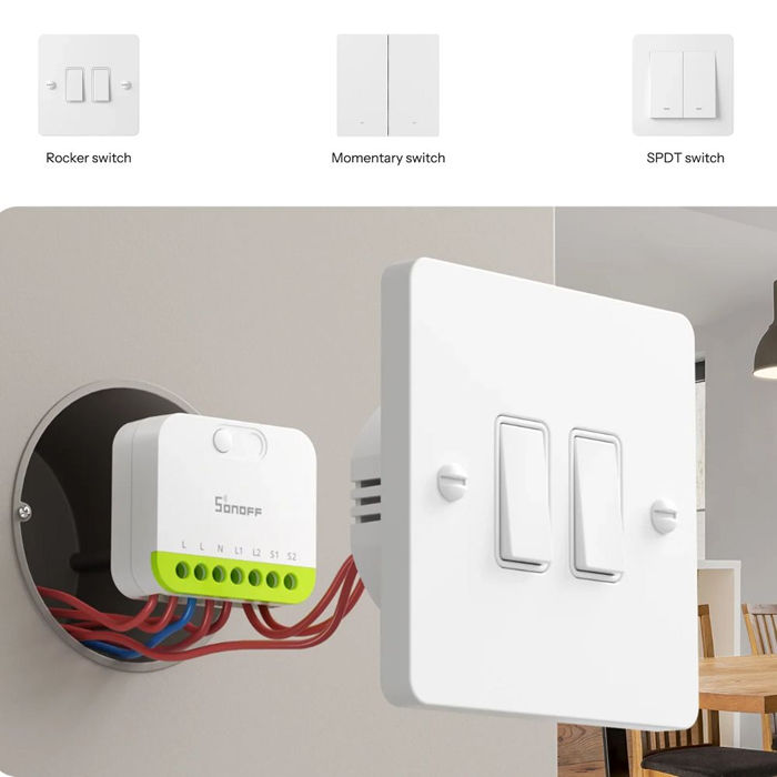 Sonoff MINI DUO 2-gangový Zigbee inteligentný spínač