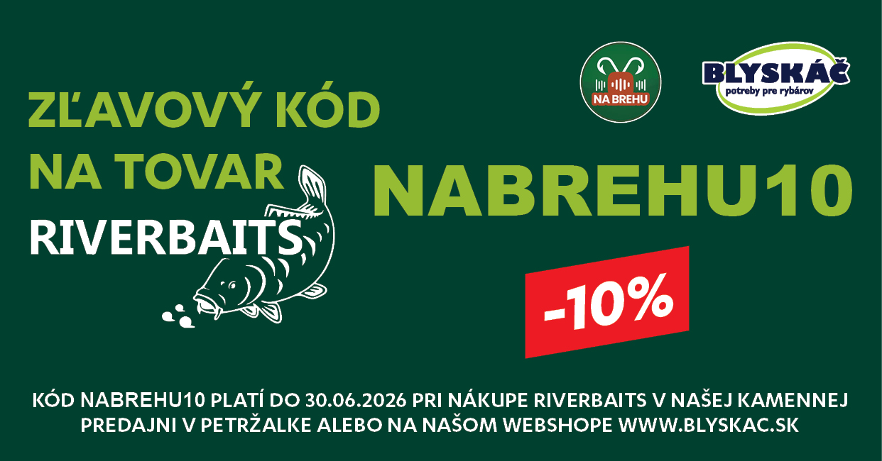 Zľava 10% na RIVERBAITS v BLYSKÁČI