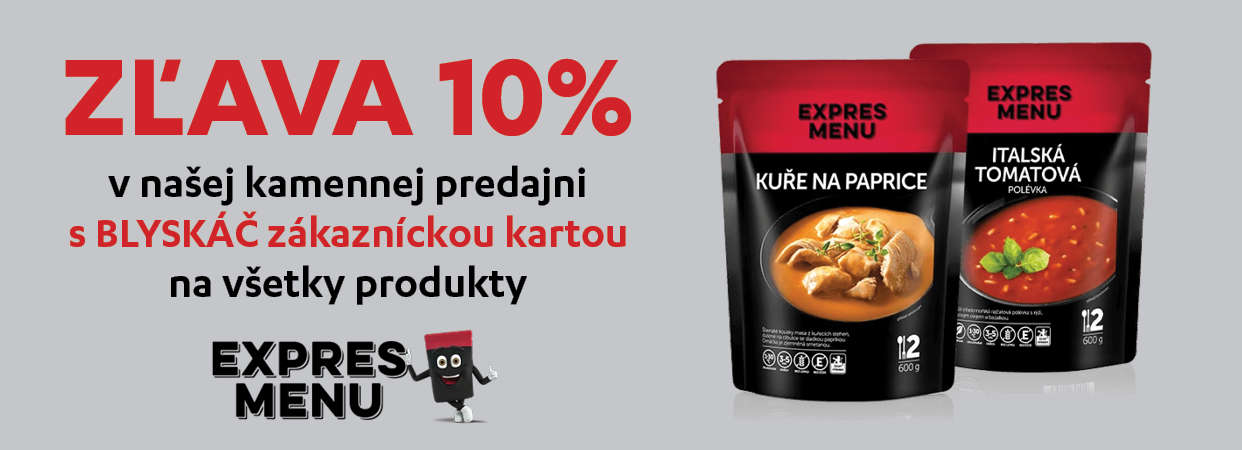 Predajná akcia v rybárskych potrebách BLYSKÁČ - EXPRES MENU