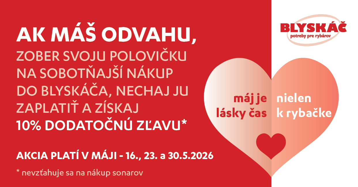 Májové soboty so zľavou 10% v BLYSKÁČI