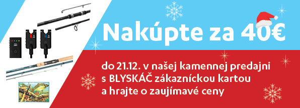 Vianočné žrebovanie v BLYSKÁČ rybárske potreby