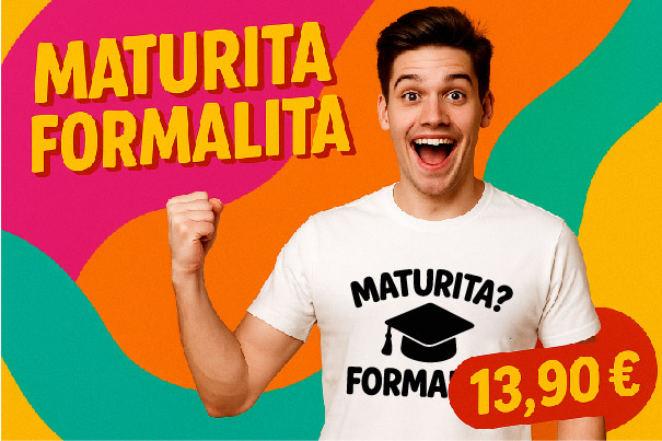 Vtipné tričko „Maturita? Formalita“ za 13,90 € – ideálne pre maturantov, ktorí berú skúšky s humorom. Perfektný darček na maturitu.