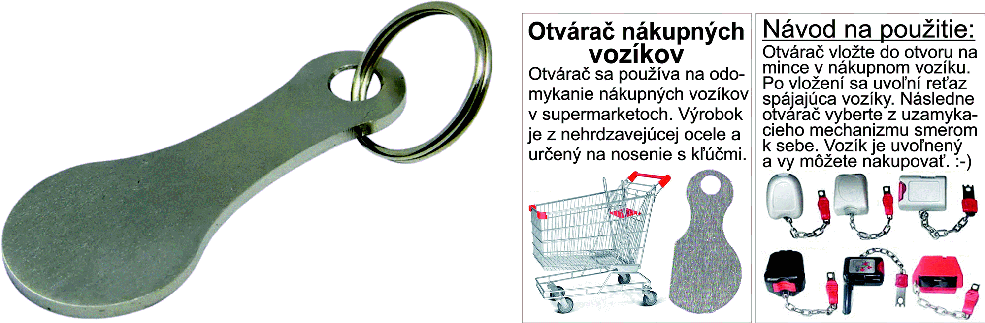 Kliknite pre nákup Otvárača nákupných vozíkov