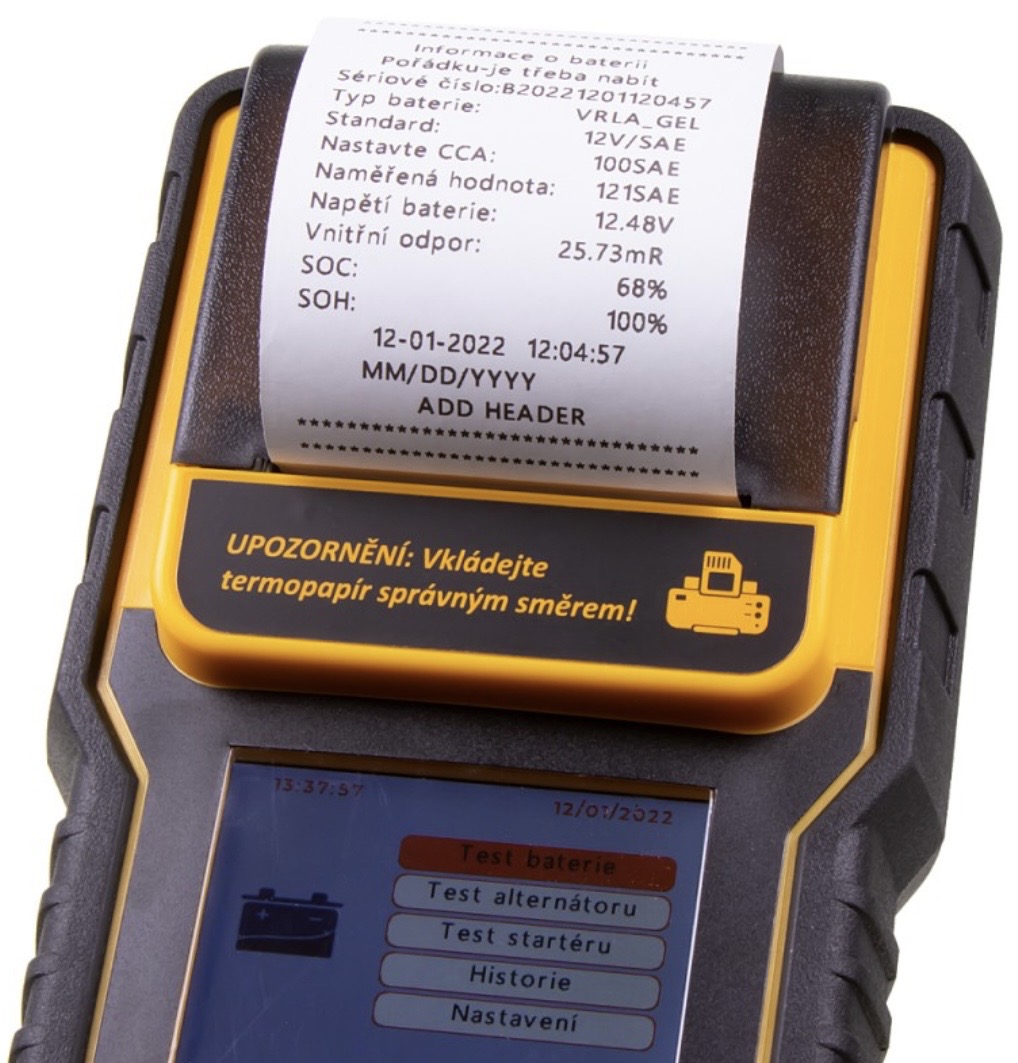 Testování startovacích baterií