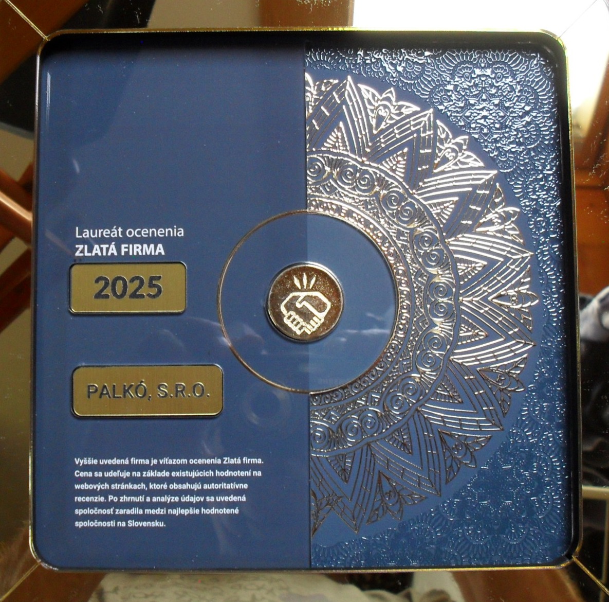 OCENENIE ZLATA FIRMA 2025