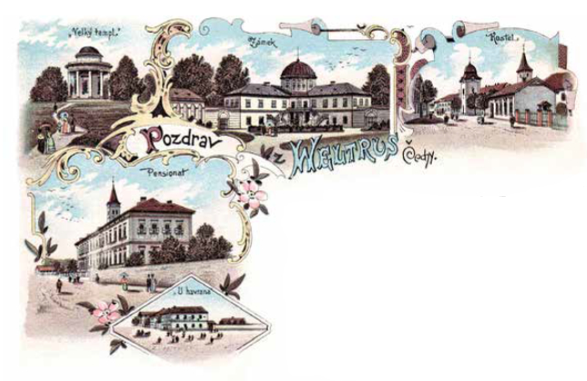 Pohlednice Veltrusy-článek