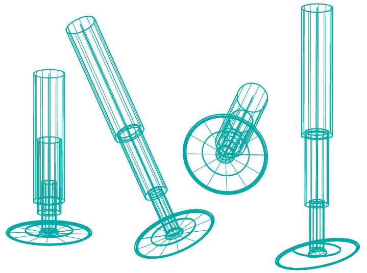 Amplo hydraulické nohy
