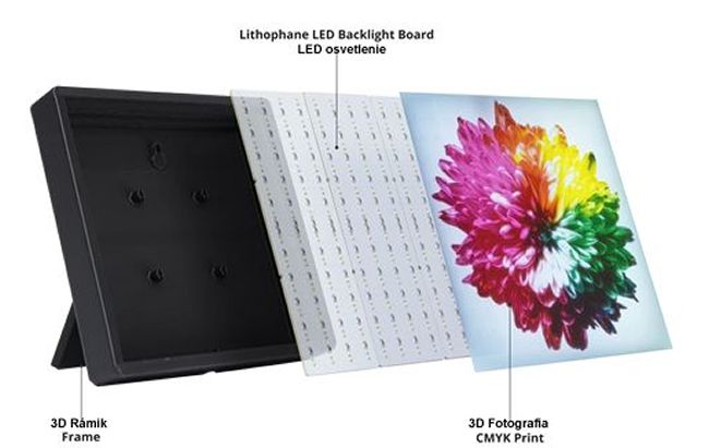 3D Ramik s LED Podsvietenim Fotgrafiou