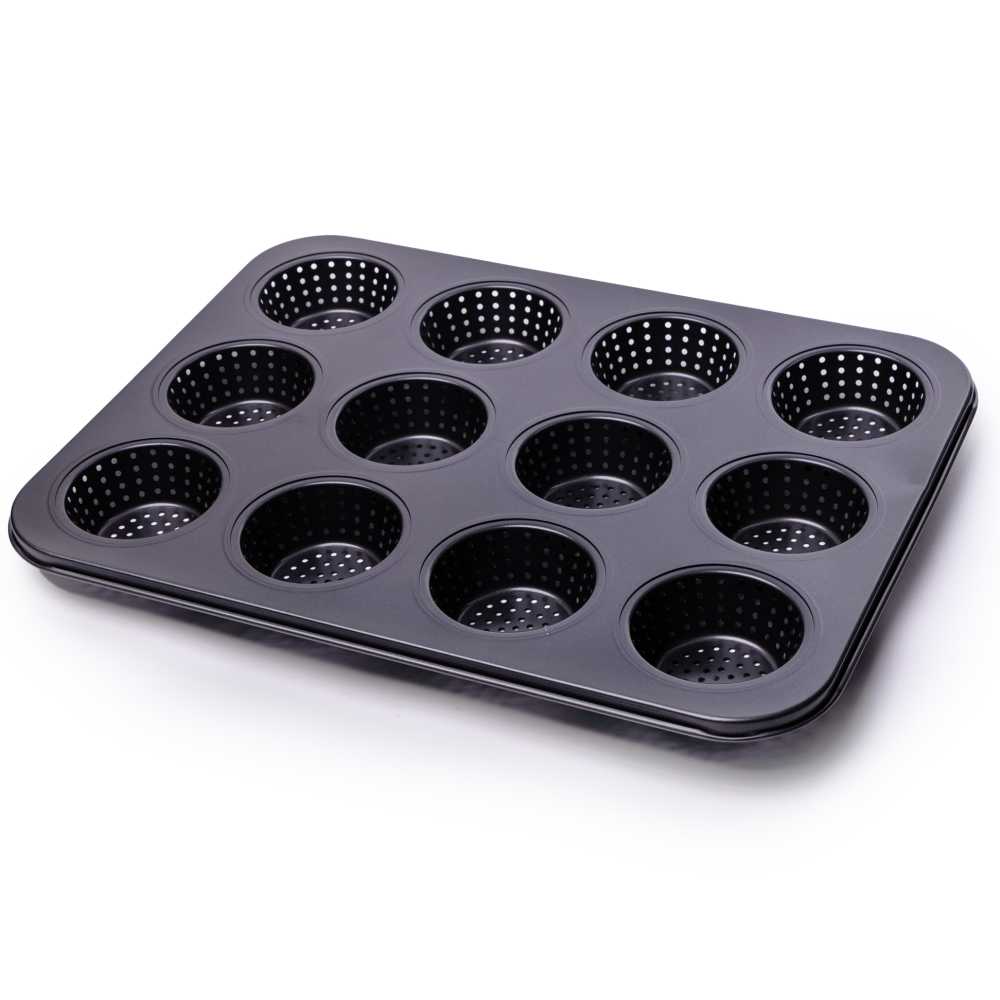 Perforovaný plech na pečenie muffinov (12 ks) 