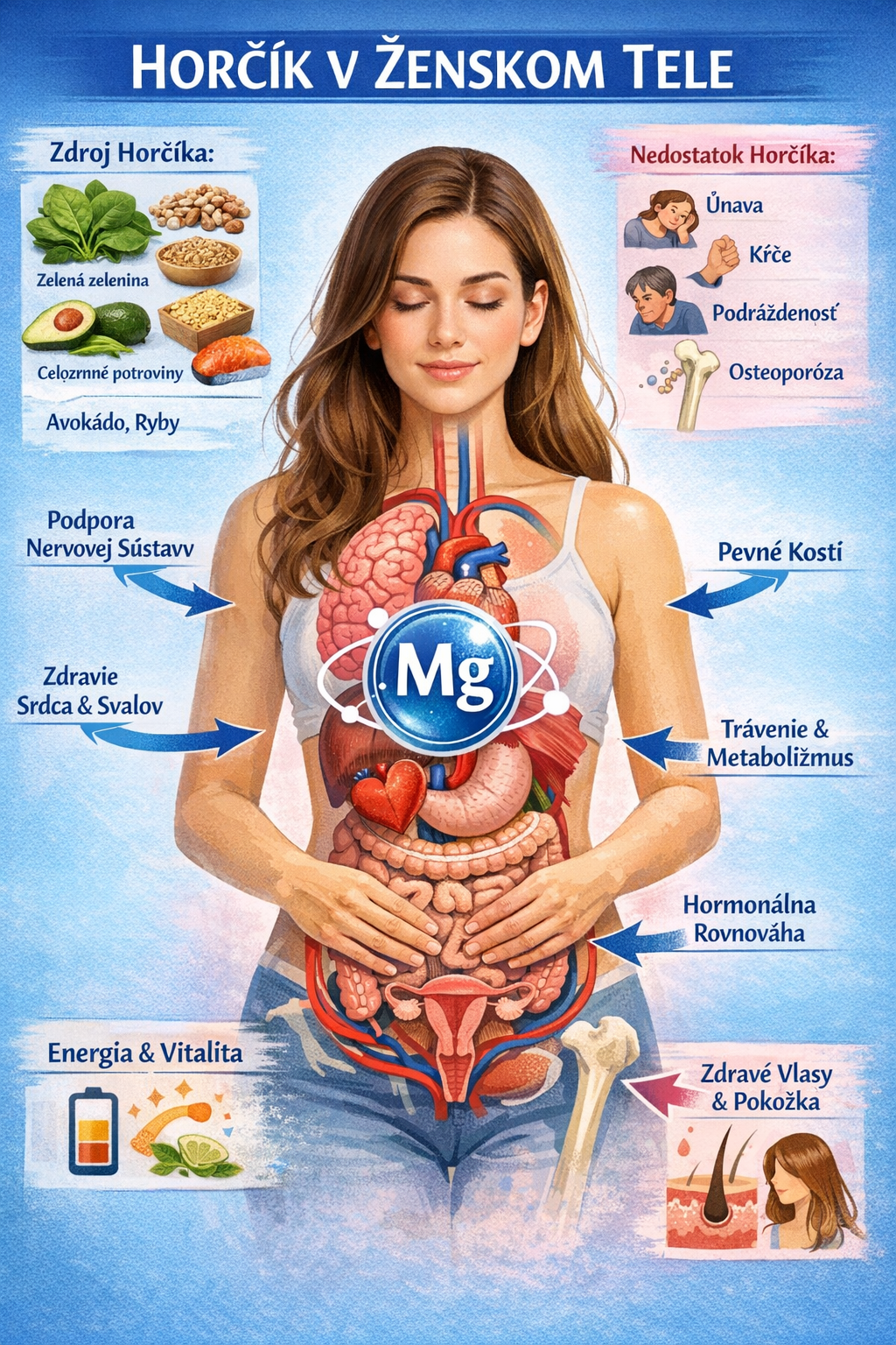 Horčík a jeho využitie v ženskom organizme