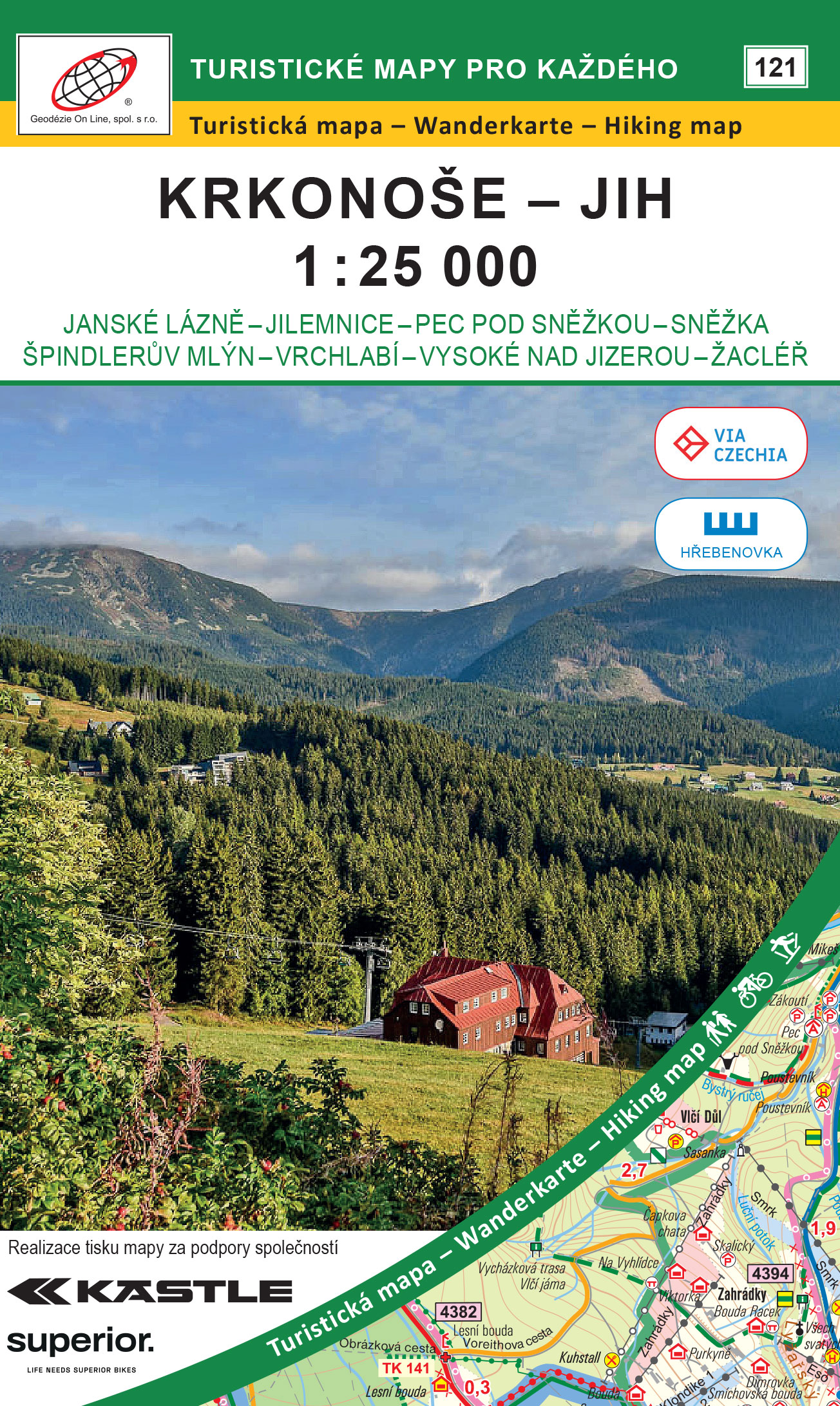 Krkonoše sever 1 : 25 000, obálka mapy