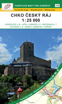 CHKO Český ráj 1 : 25 000, obálka turistické a cykloturistické a lyžařské mapy Český ráj 1 : 25 000, obálka